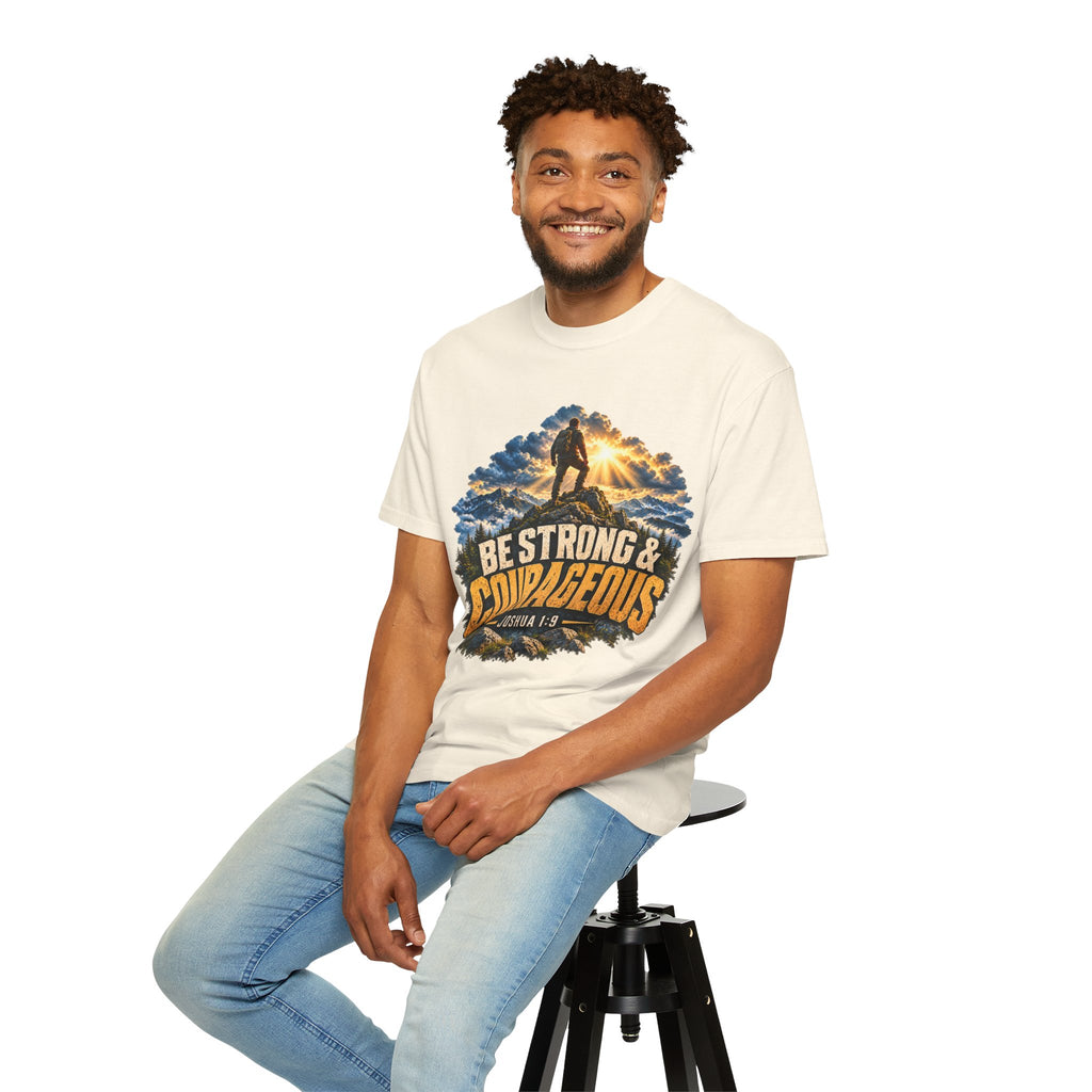 Be Strong & Courageous T-Shirt — Joshua 1:9 Christian Faith Tee
