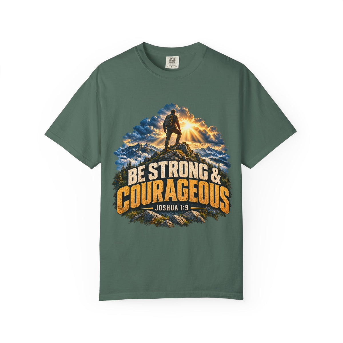Be Strong & Courageous T-Shirt — Joshua 1:9 Christian Faith Tee