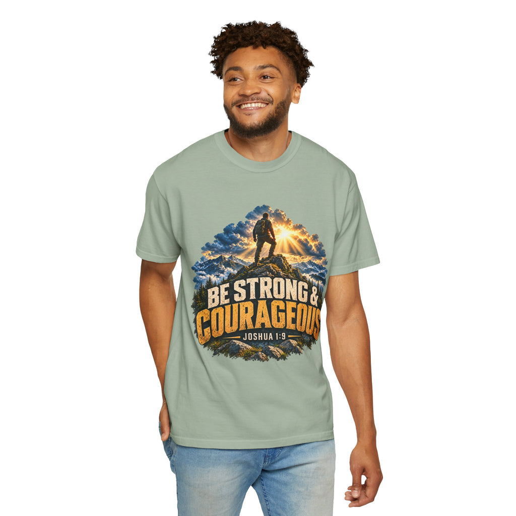 Be Strong & Courageous T-Shirt — Joshua 1:9 Christian Faith Tee