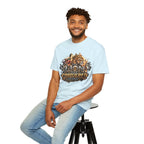 “Lion of Judah Conquered Graphic” Christian T-shirt with lion artwork and ; modern statement style.