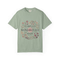 Bay T-shirt featuring “Fearfully & Wonderfully Made”,  and vintage lettering; grounded confidence.