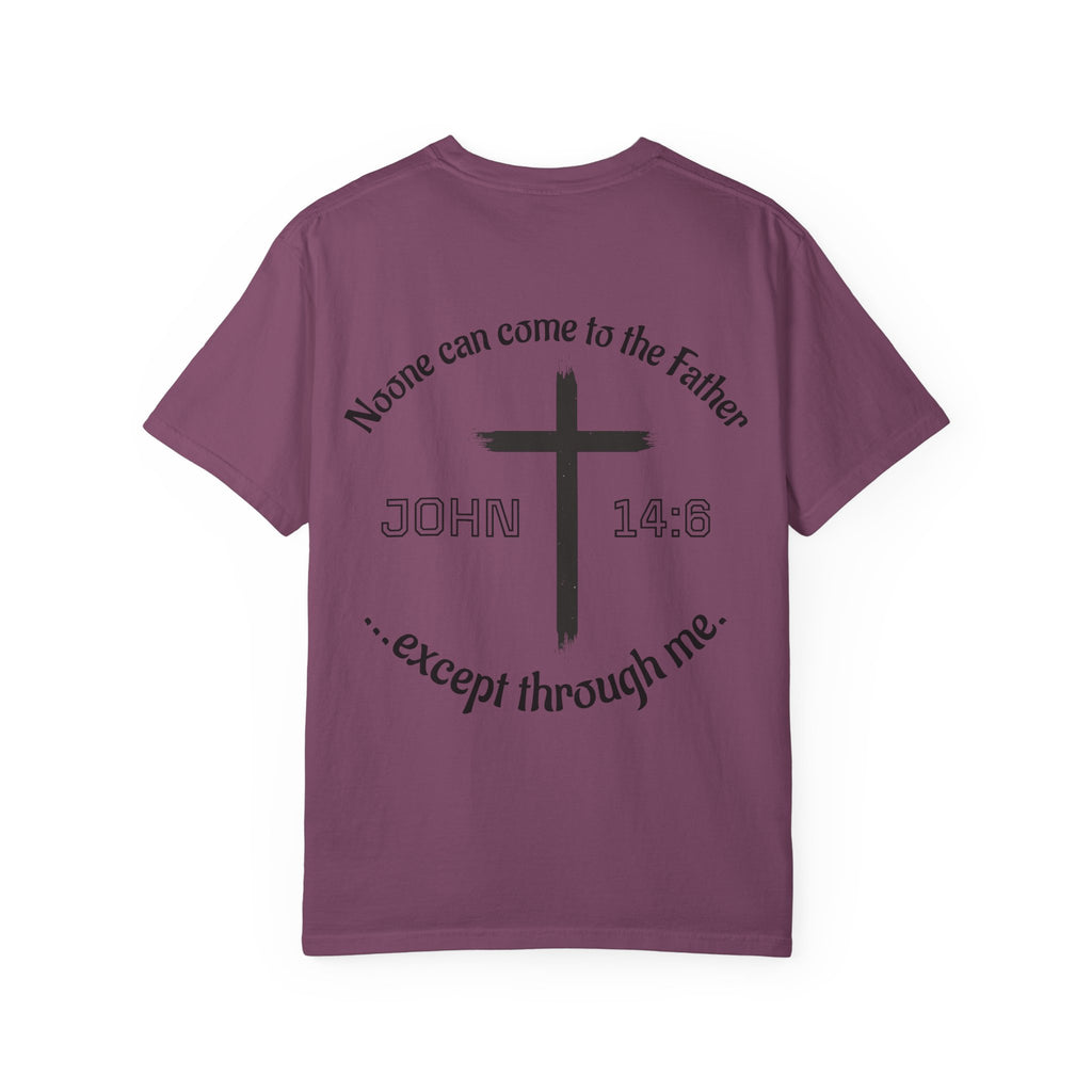 John 14:6 Cross T-Shirt — "No One Can Come to the Father" Christian Faith Tee