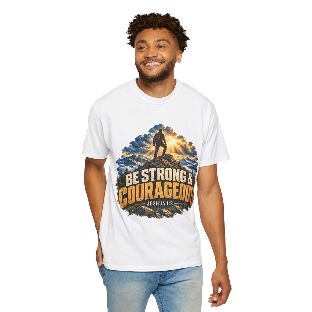 Be Strong & Courageous T-Shirt — Joshua 1:9 Christian Faith Tee