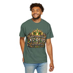 “Above Every Name Jesus graphic” Christian T-shirt with crown imagery and ; modern statement style.