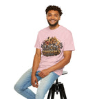 “Lion of Judah Conquered Graphic” Christian T-shirt with lion artwork and ; everyday faith style.