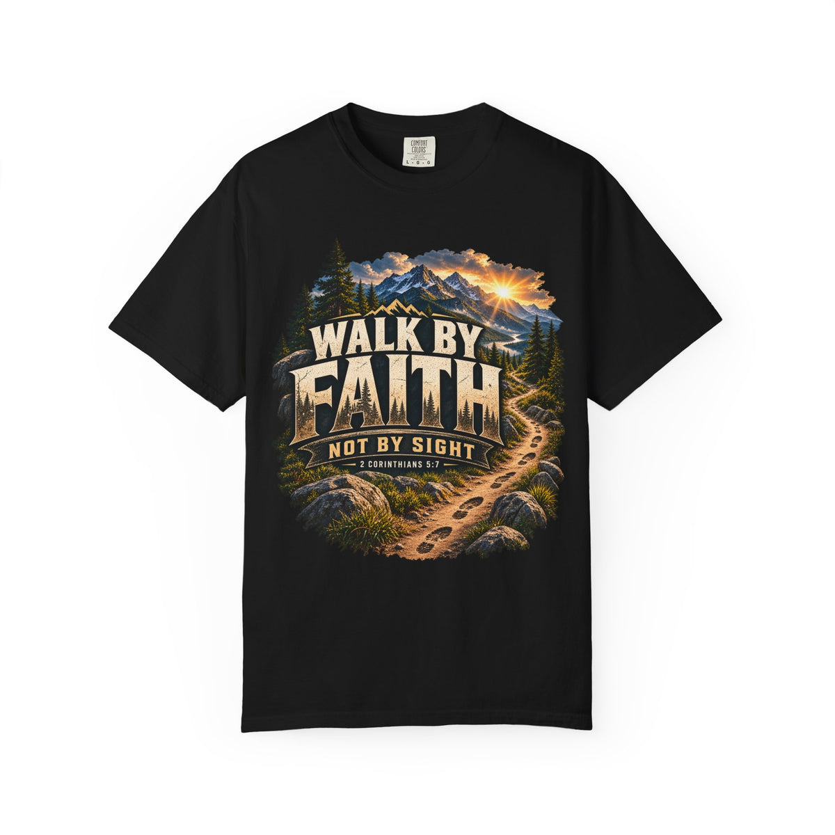Walk By Faith T-Shirt — Christian Outdoor Graphic Tee