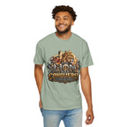 “Lion of Judah Conquered Graphic” Christian T-shirt with lion artwork and ; clean faith-forward style.