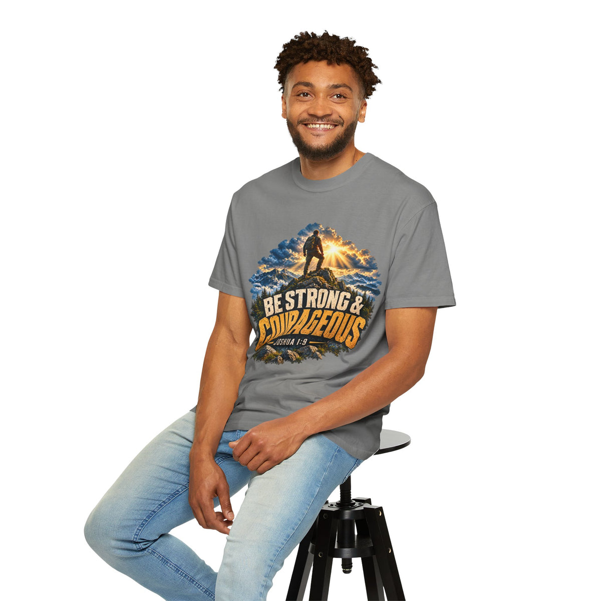 Be Strong & Courageous T-Shirt — Joshua 1:9 Christian Faith Tee