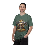 “King of Kings Lord of Lords” Christian T-shirt with crown imagery and ; calm grounded style.