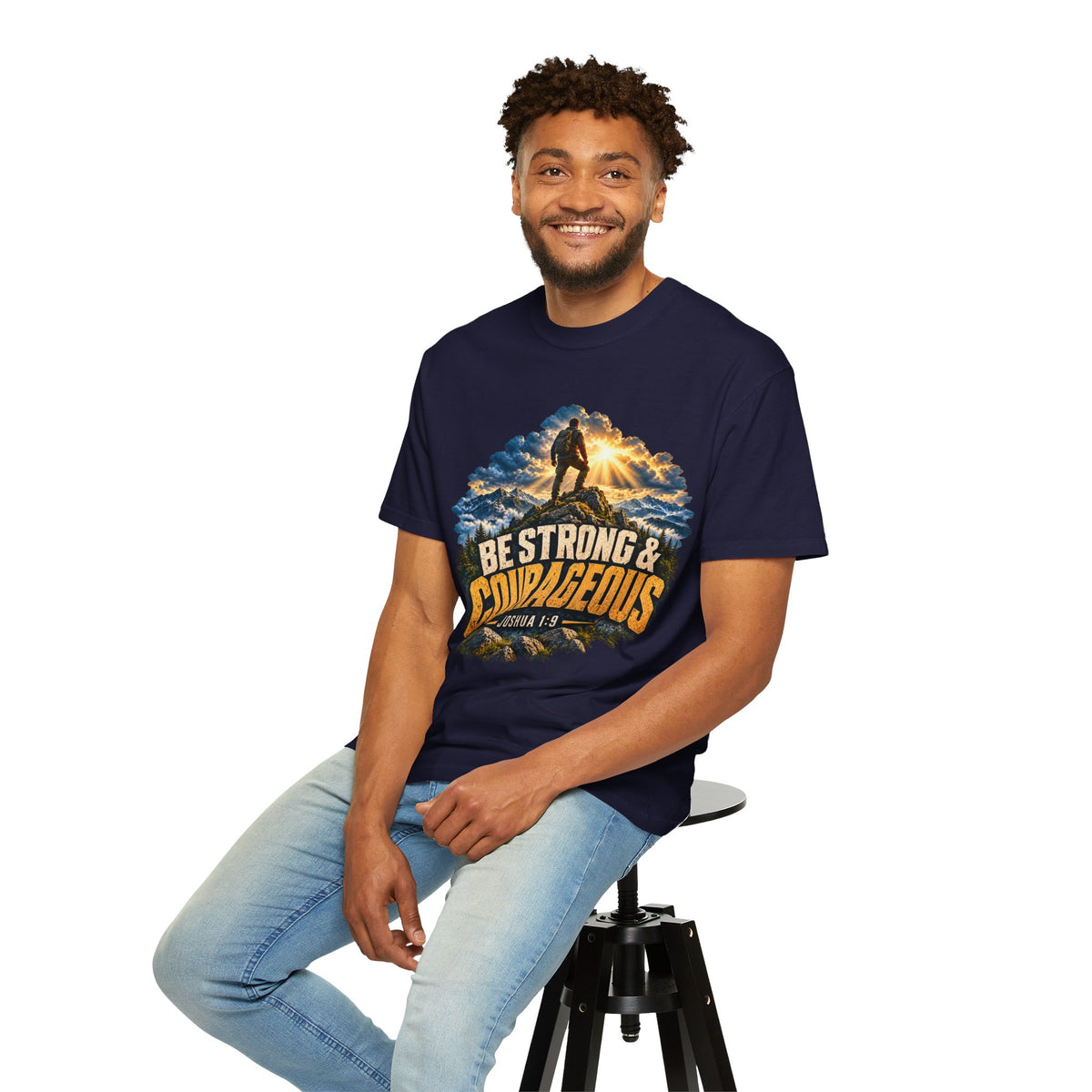 Be Strong & Courageous T-Shirt — Joshua 1:9 Christian Faith Tee