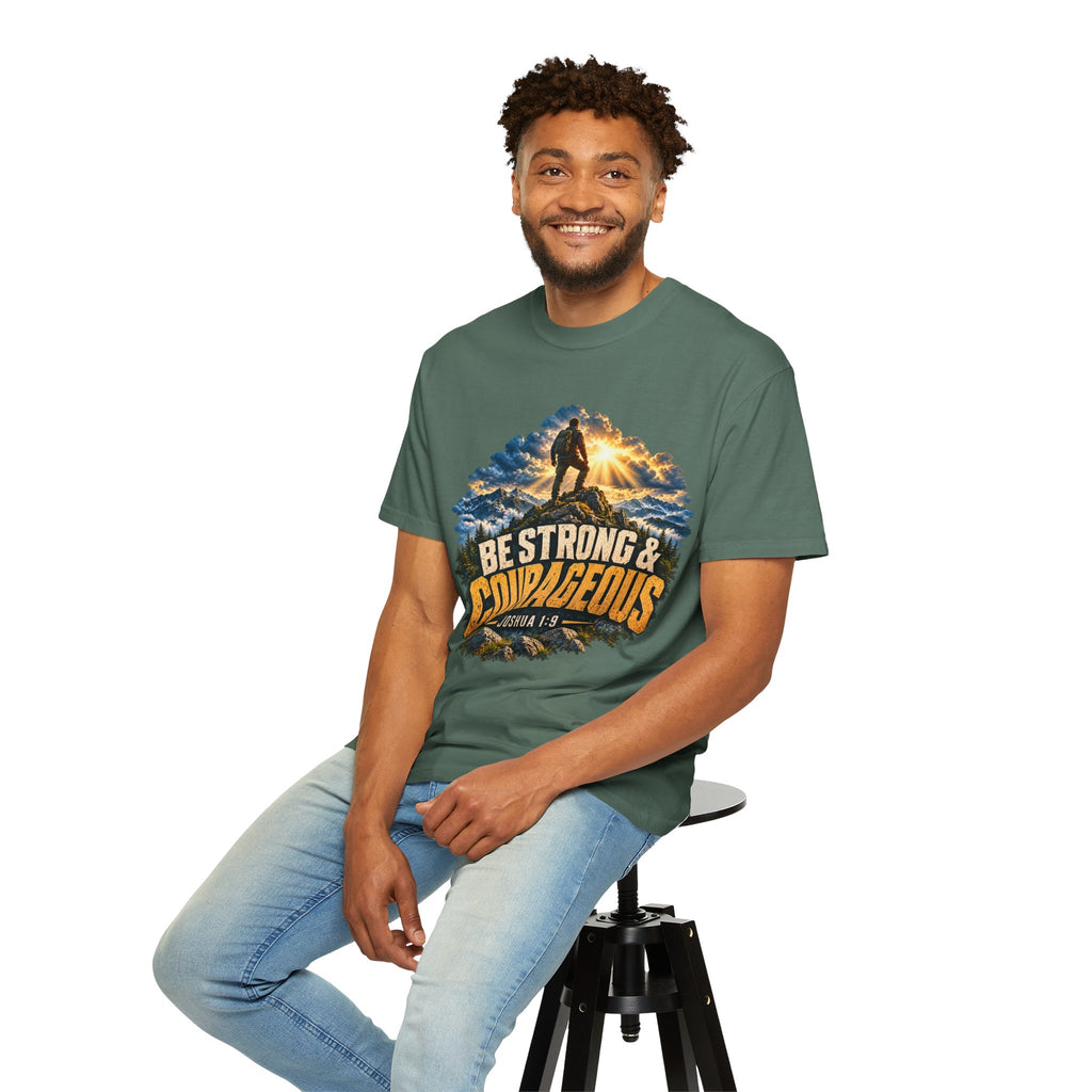 Be Strong & Courageous T-Shirt — Joshua 1:9 Christian Faith Tee