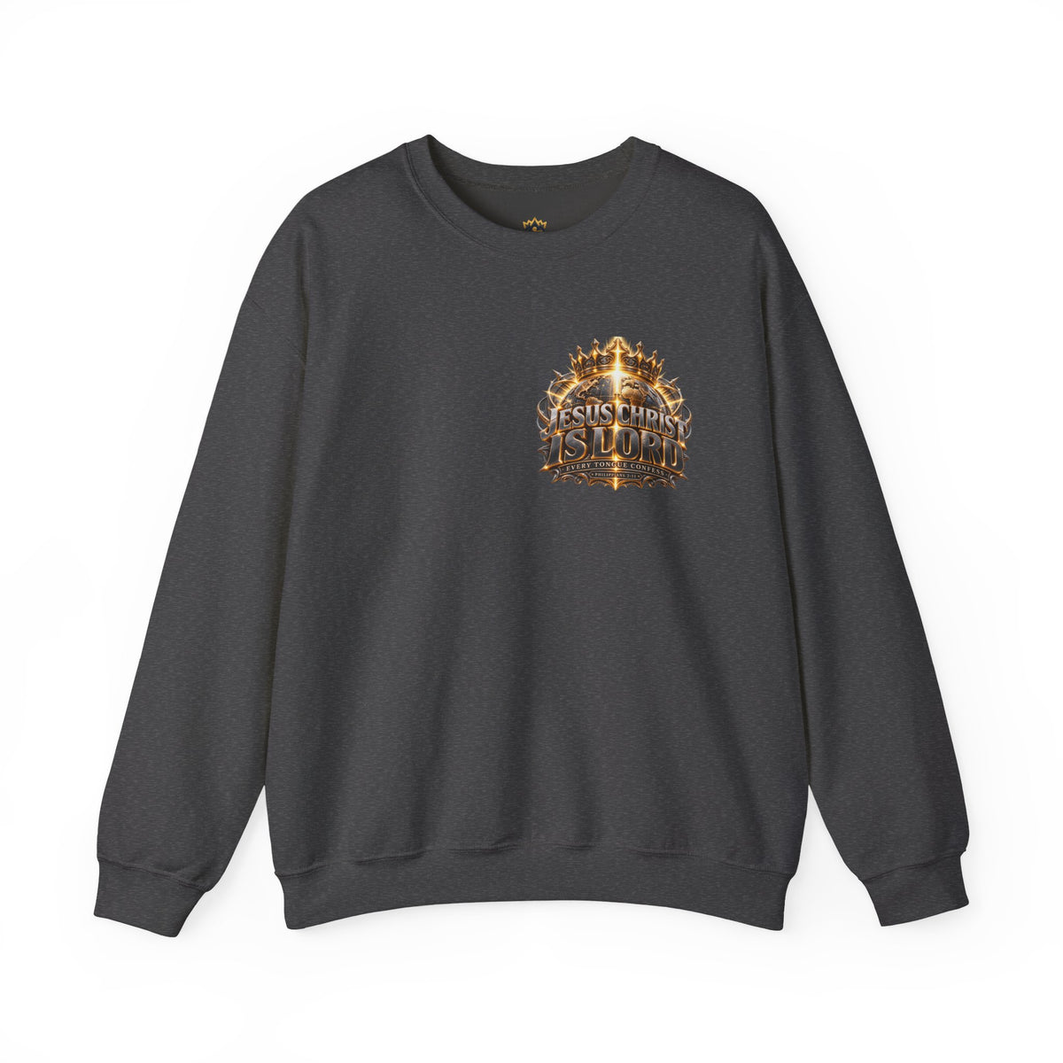 Castle Crown Emblem Crewneck Sweatshirt | Medieval Heraldry Logo