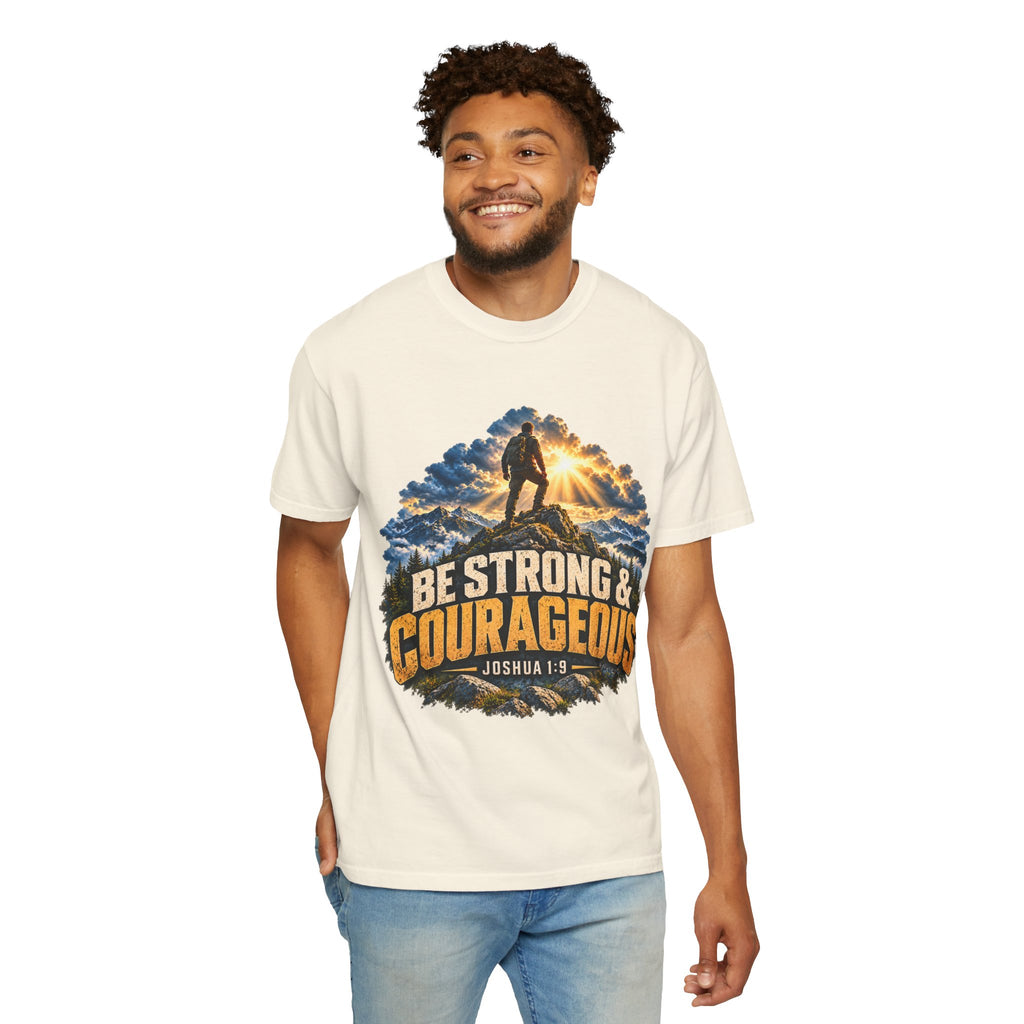 Be Strong & Courageous T-Shirt — Joshua 1:9 Christian Faith Tee
