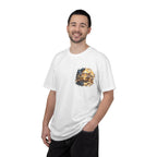 T-shirt featuring "Let There Be Light" — Genesis scripture and bold lettering, front and back design — Kingdom Stuff NZ; purposeful character


